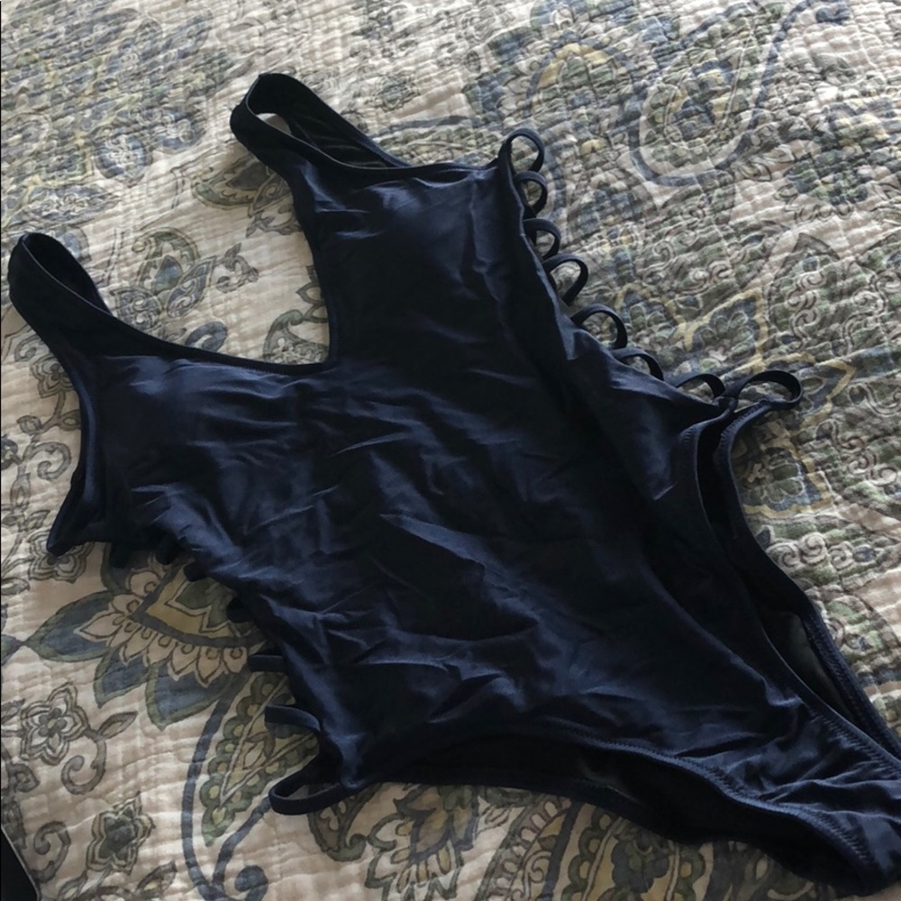 Navy one piece swimsuit